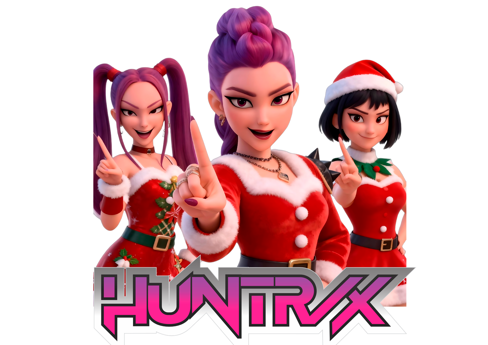 Personagens femininas com temática de Natal