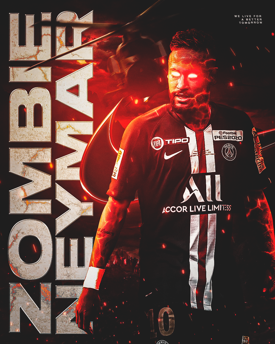 Jogador de futebol estilo zombie