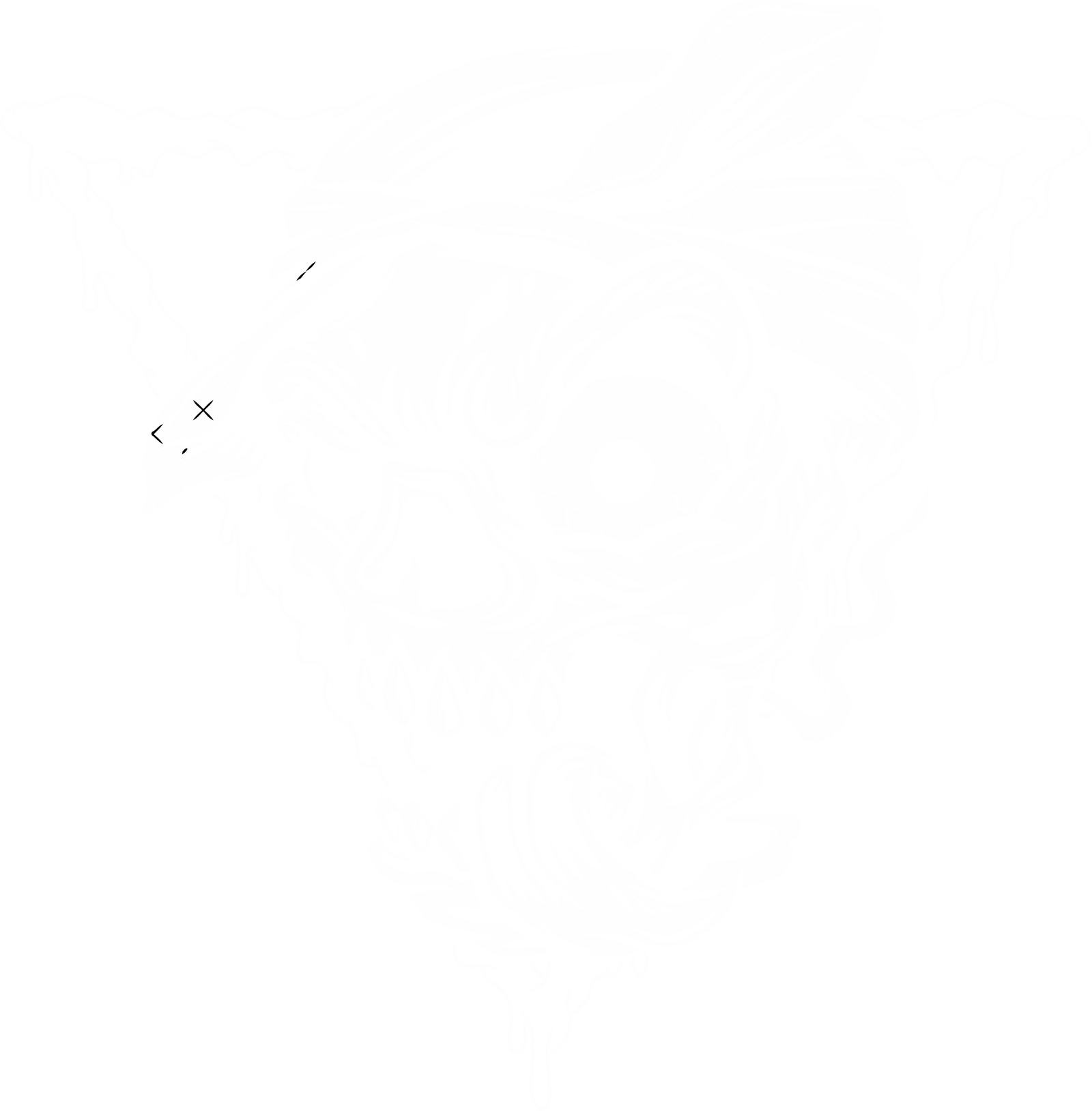 Caveira pirata zumbi com bandana