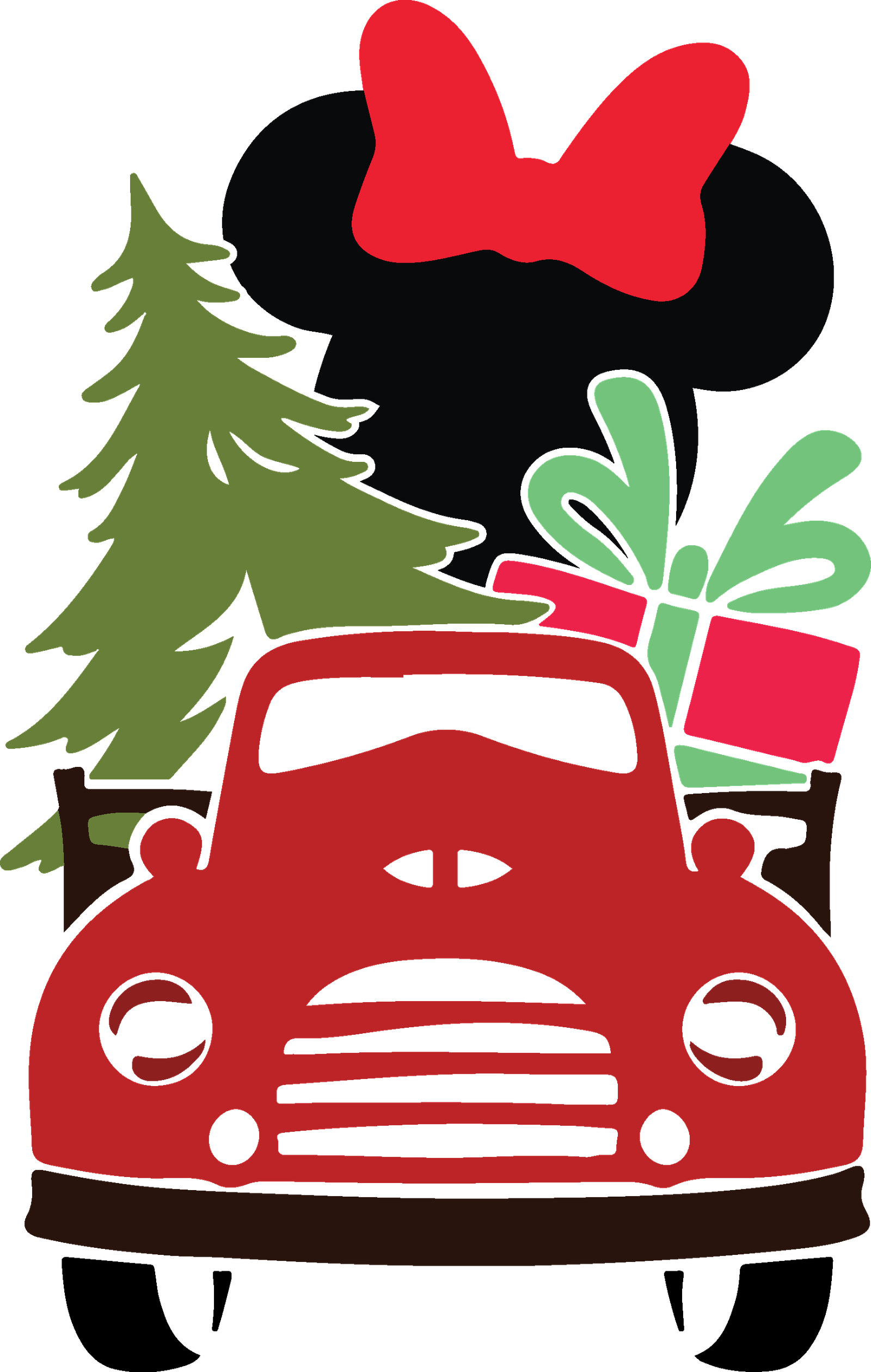 11 Christmas car minnie