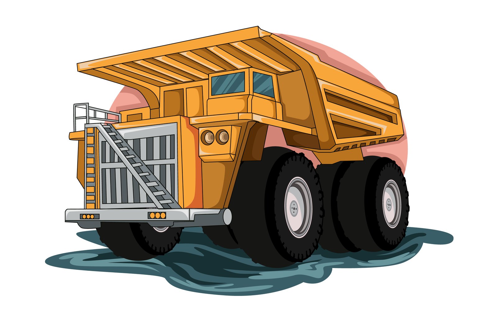 12. construction big truck illustration vector