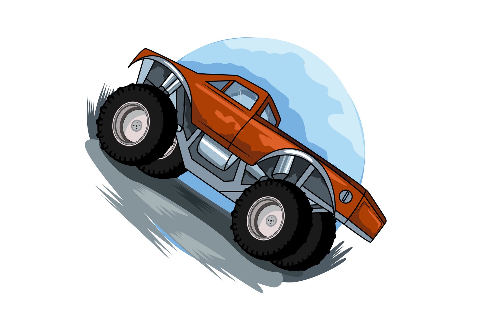 13. monster truck jumping vector
