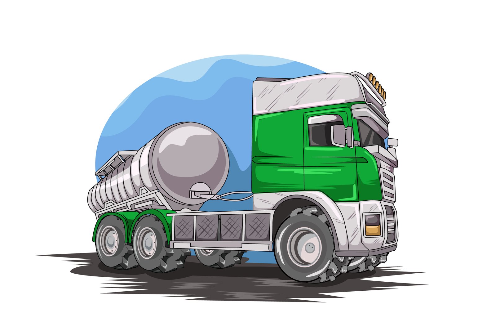 17. big truck illustration vector