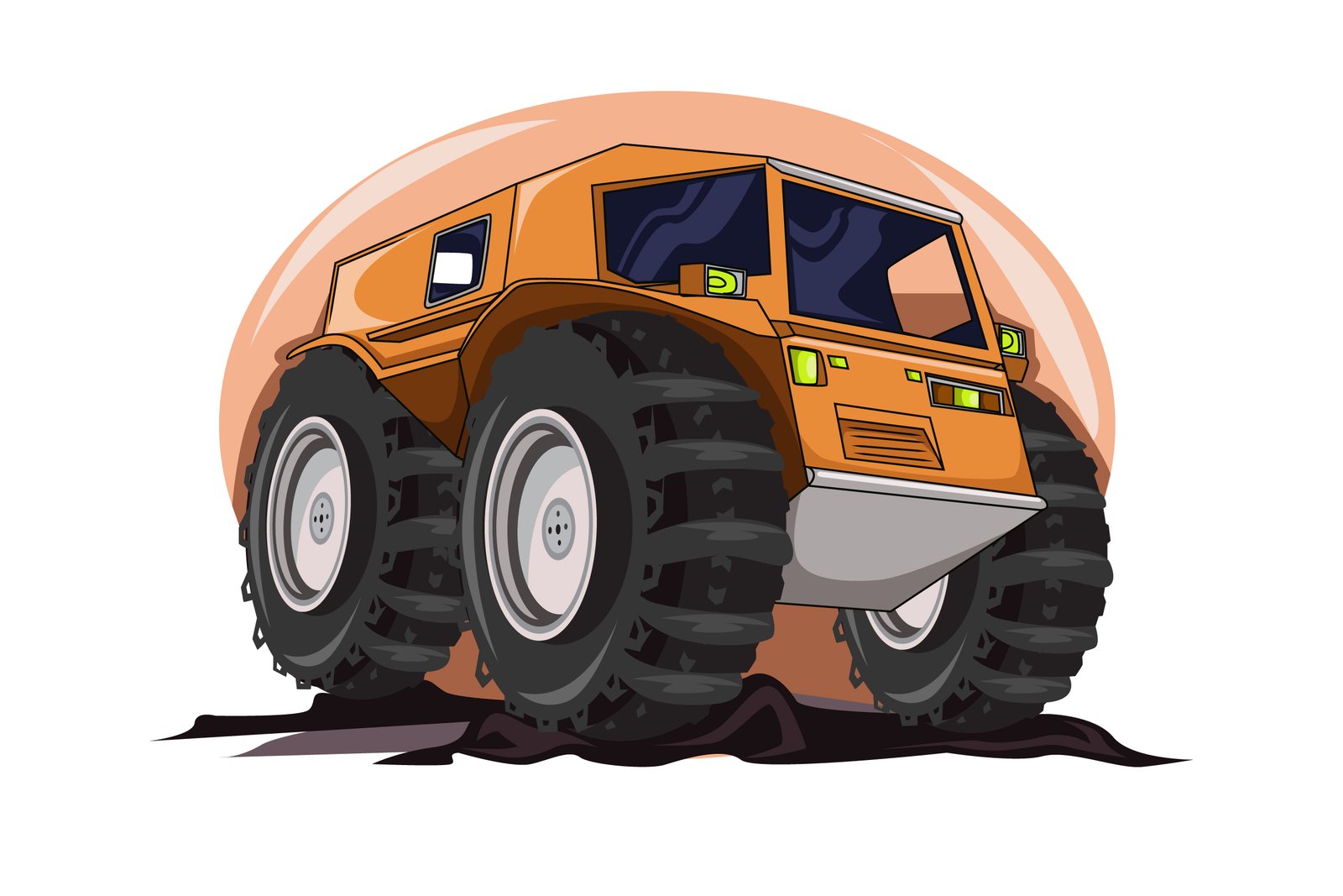 18. the atv monster truck illustration vector