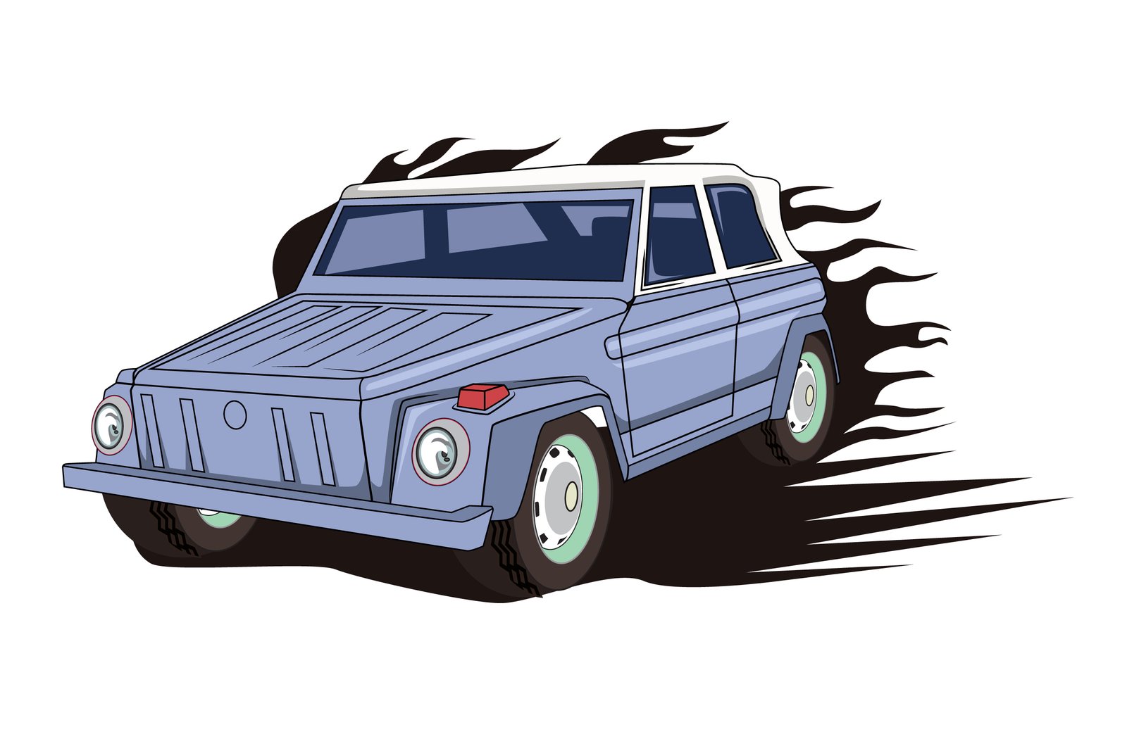 19. the classic car illustration vector