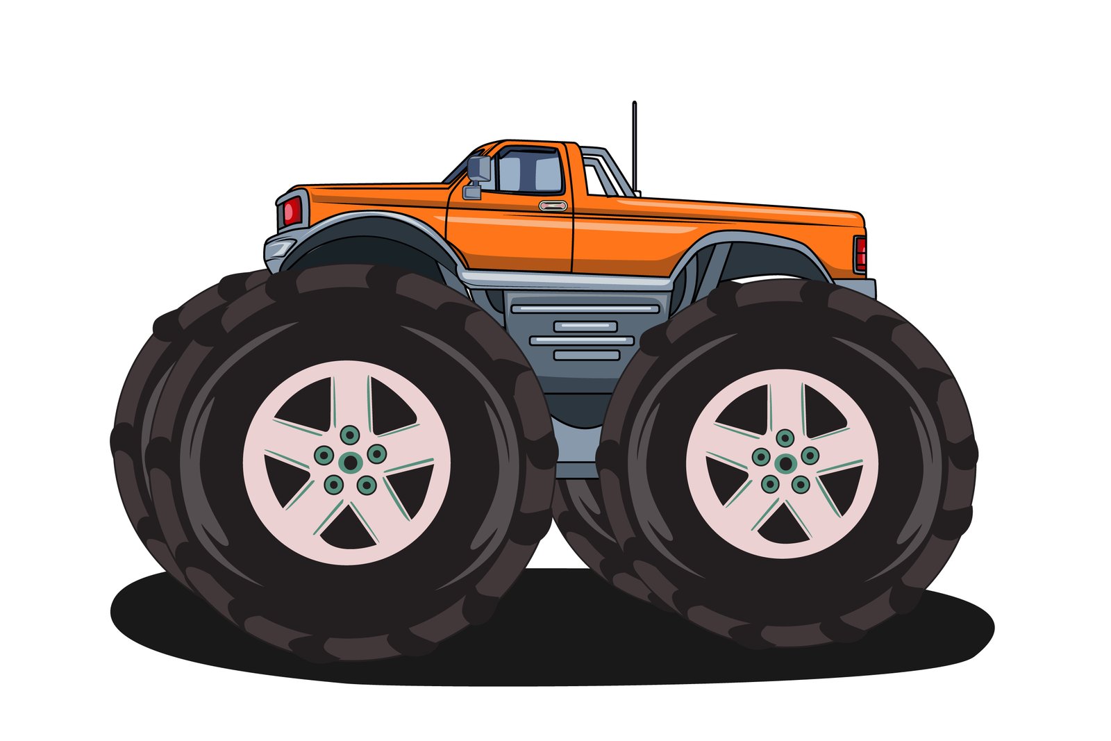 24. the large monster truck vector