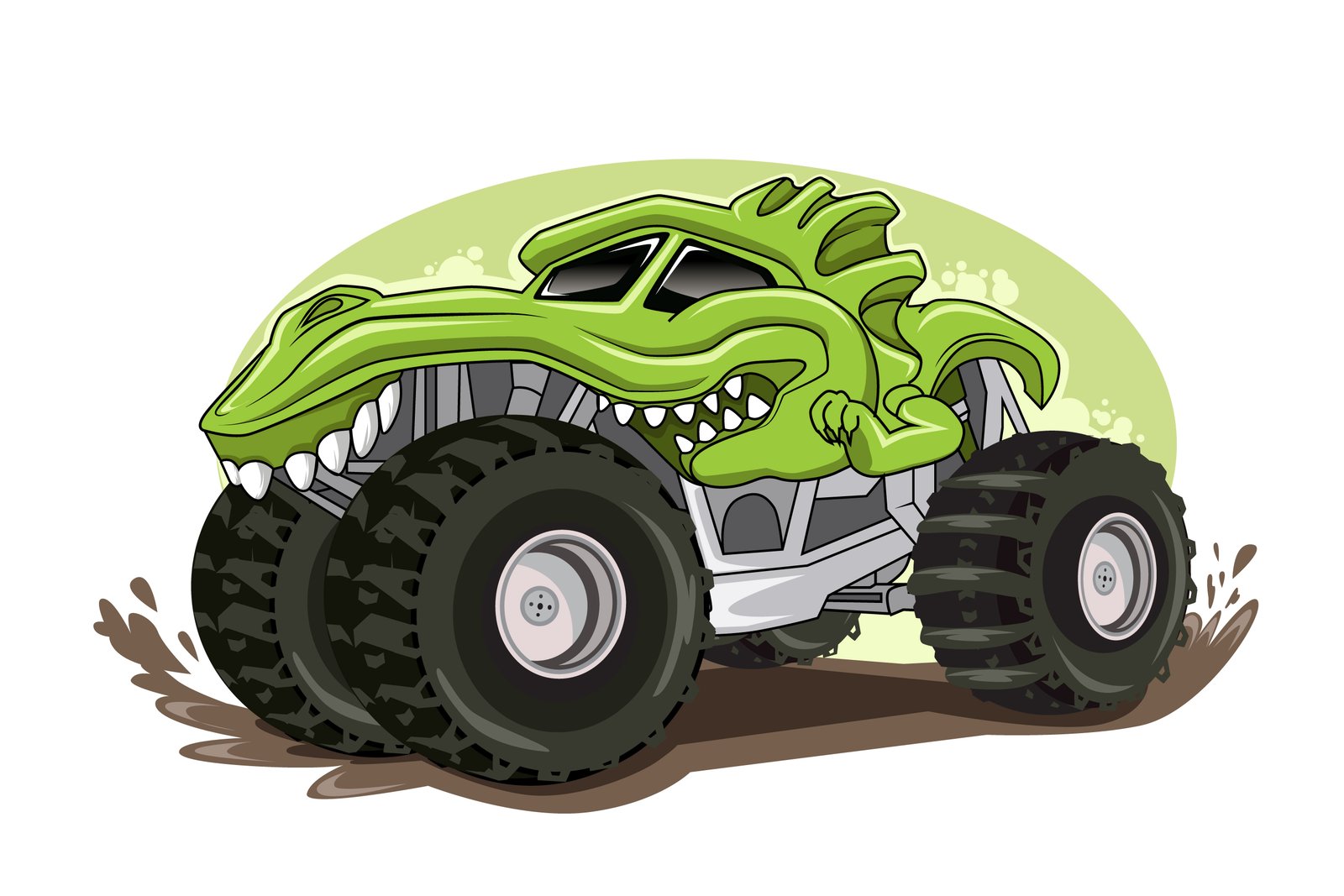26. monster truck character illustration vector