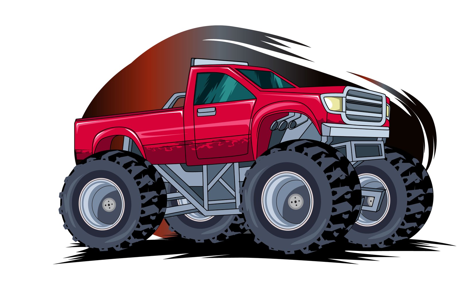 31. monster truck car illustration vector