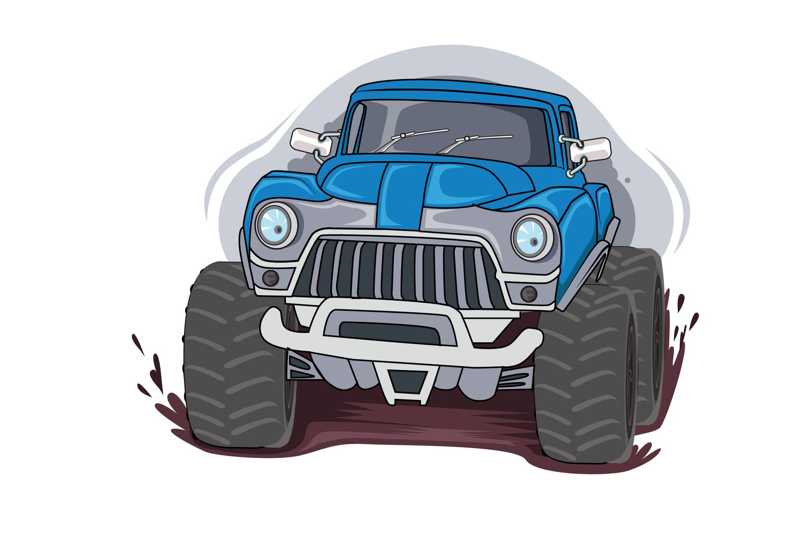 36. classic monster truck vector