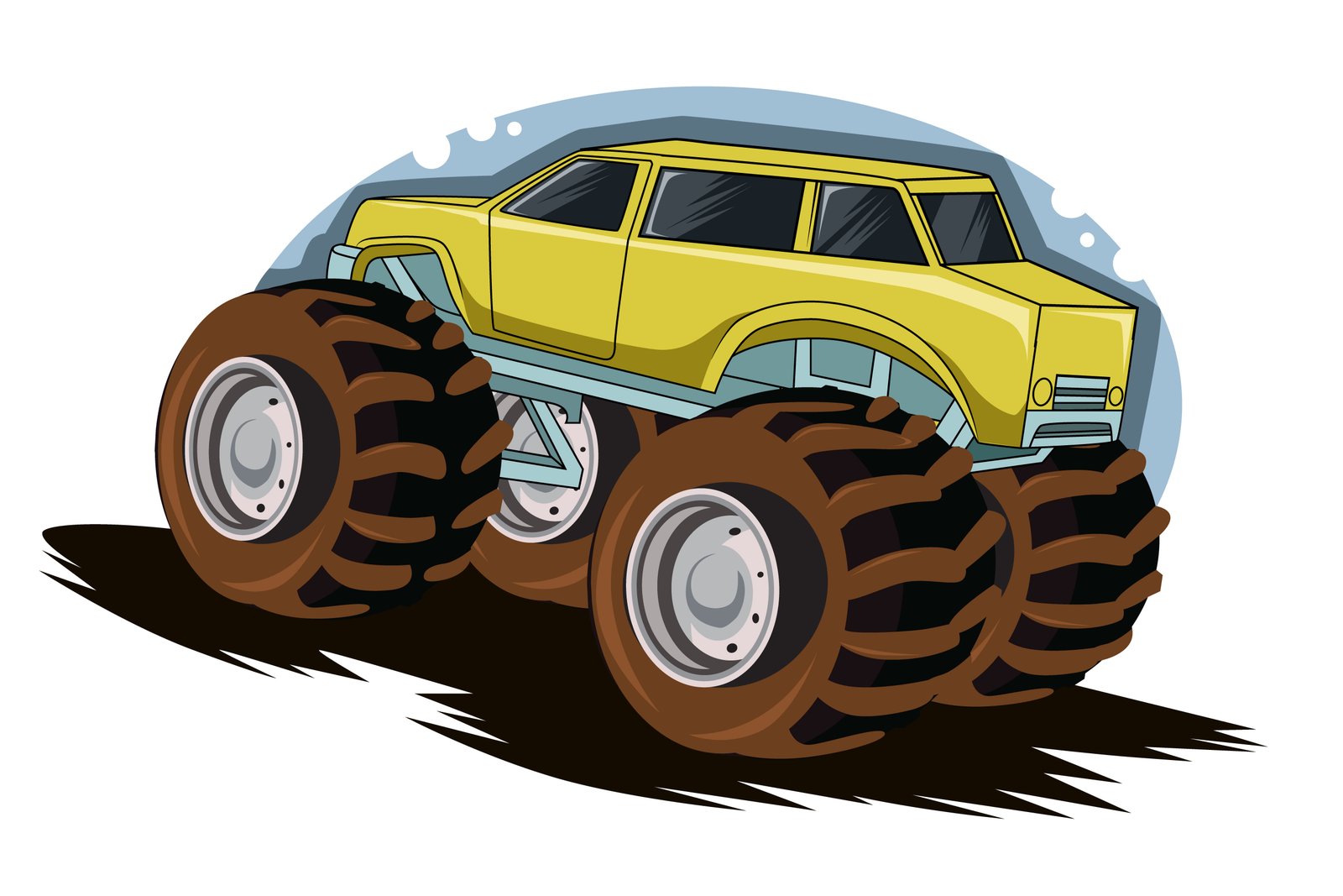 36. the biggest monster truck vector
