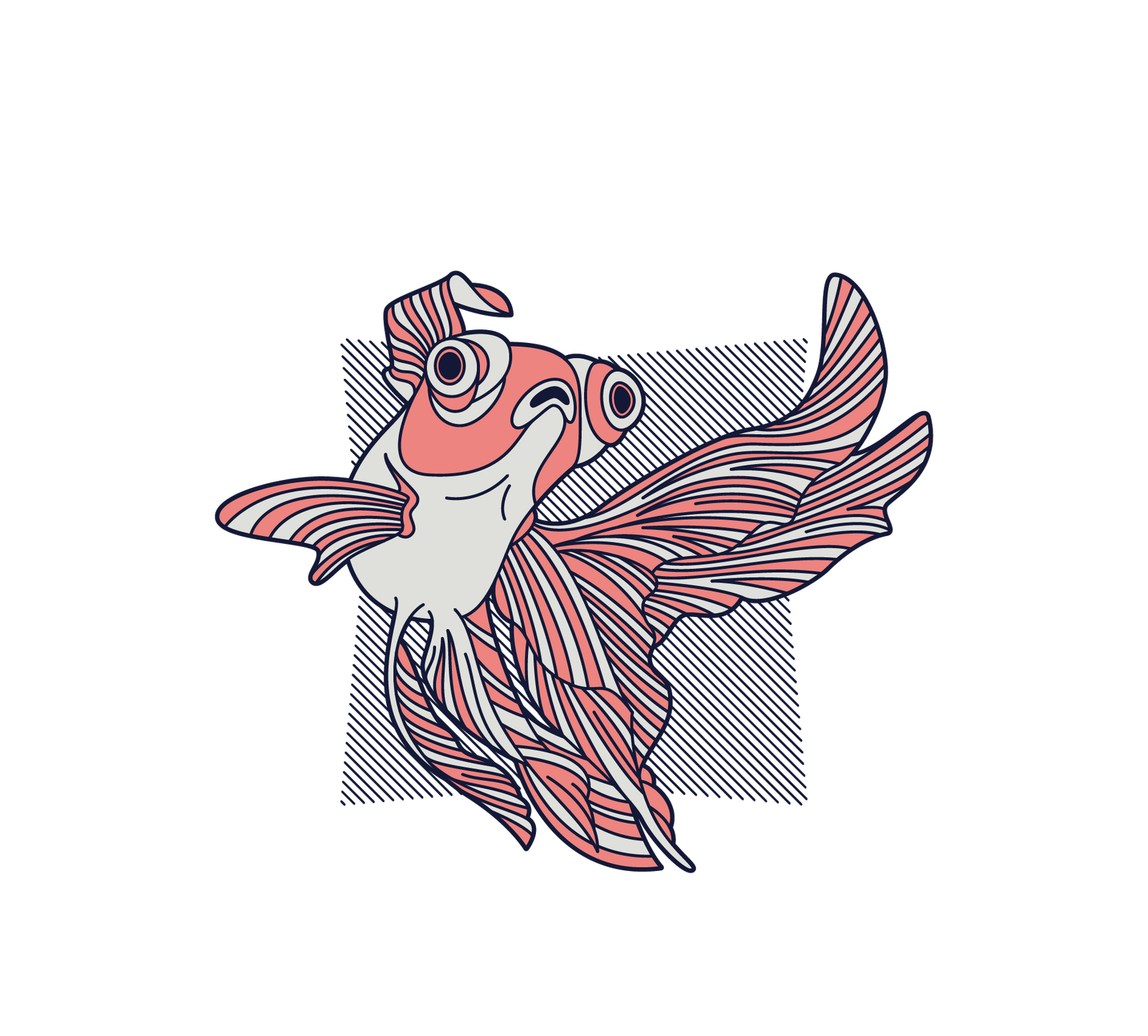 Peixe dourado artístico