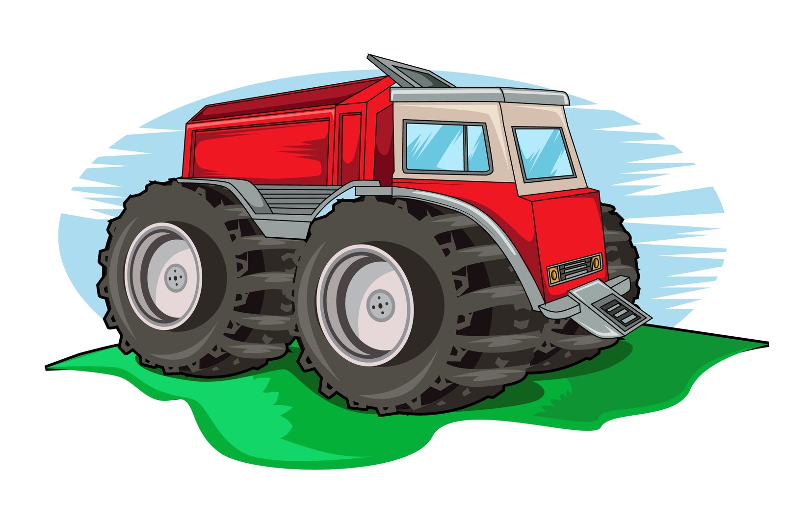 93. the big truck vector