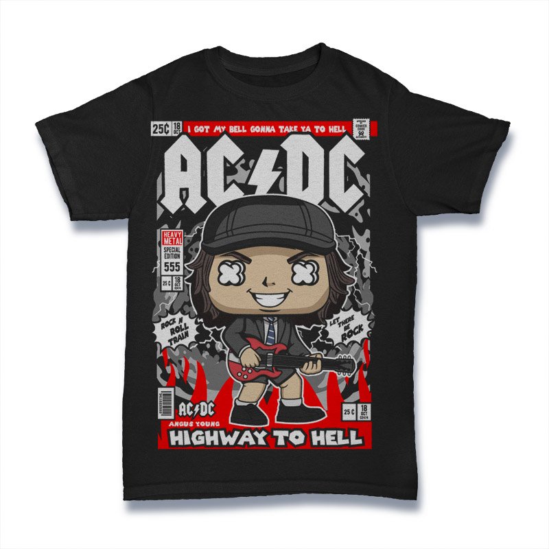 Angus Young ACDC Tshirt