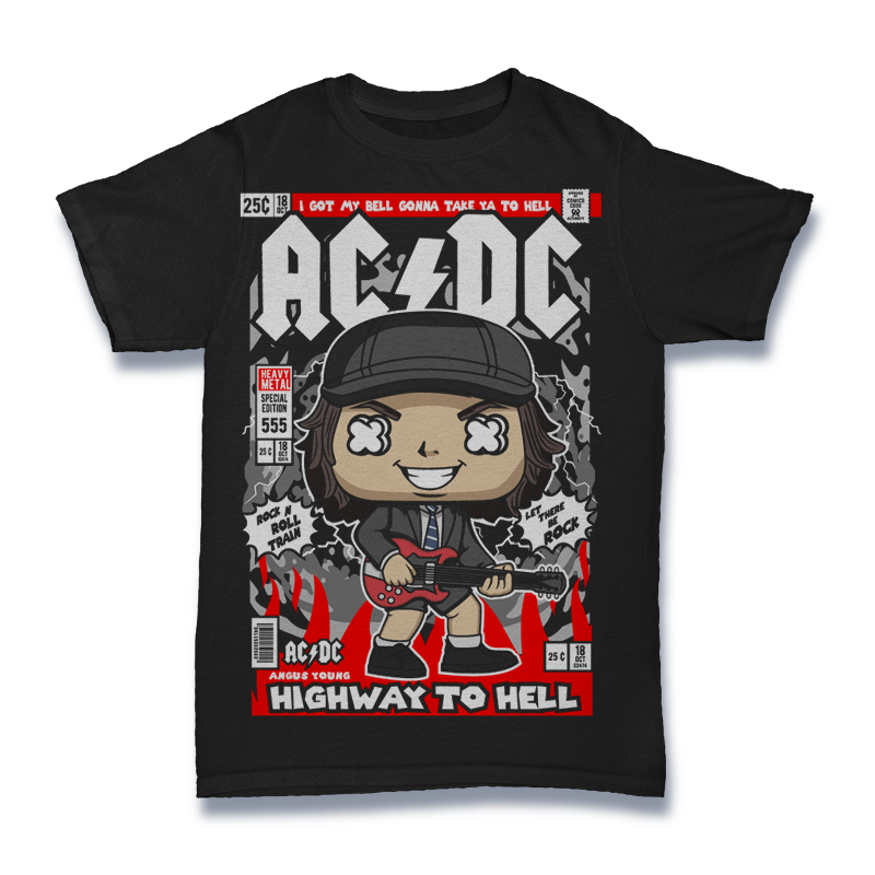 Angus Young ACDC Tshirt