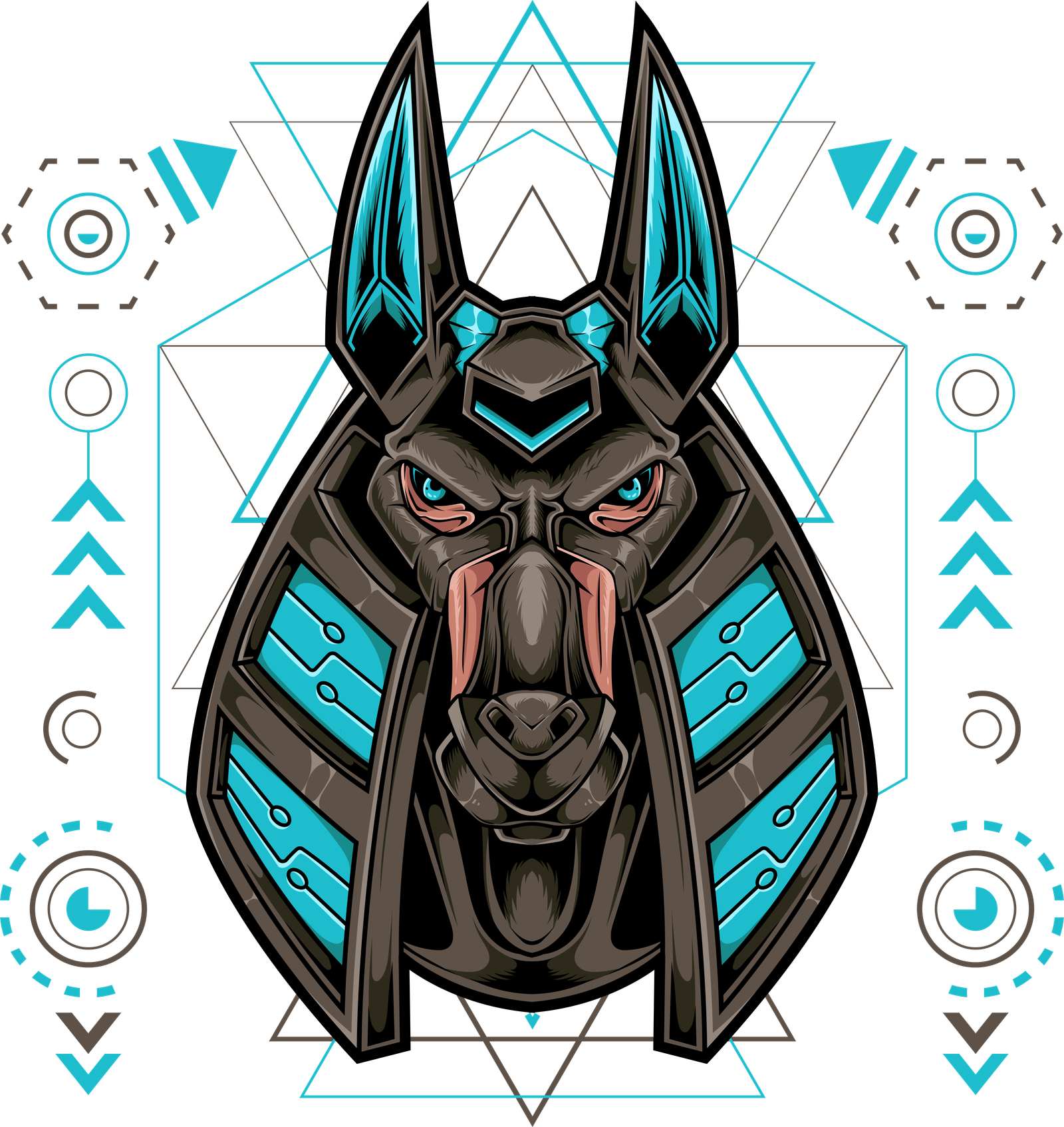 Anubis head robot envatoelements