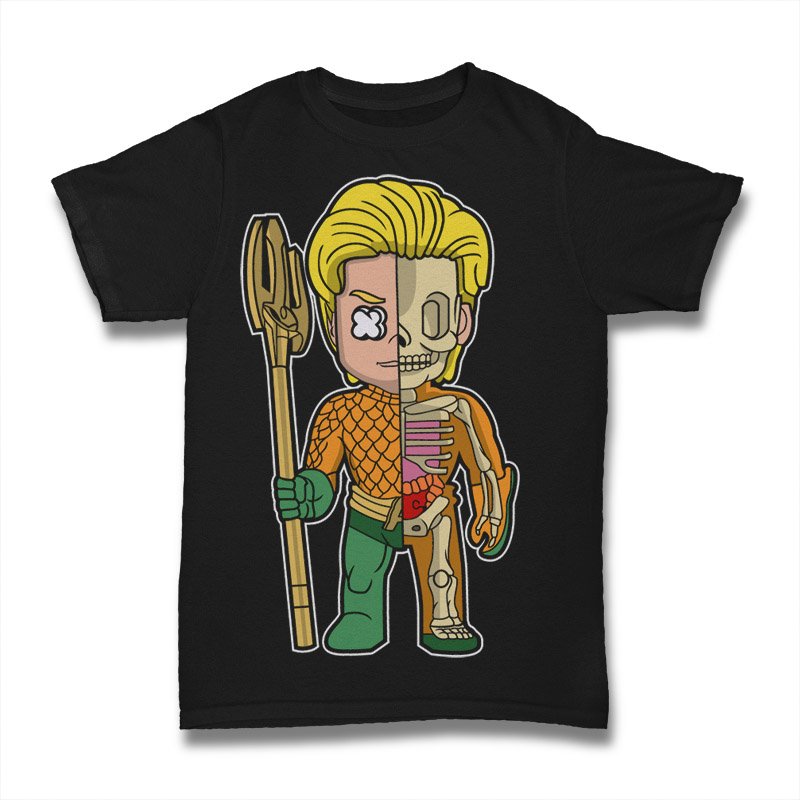 Aquaman Half Skeleton Tshirt