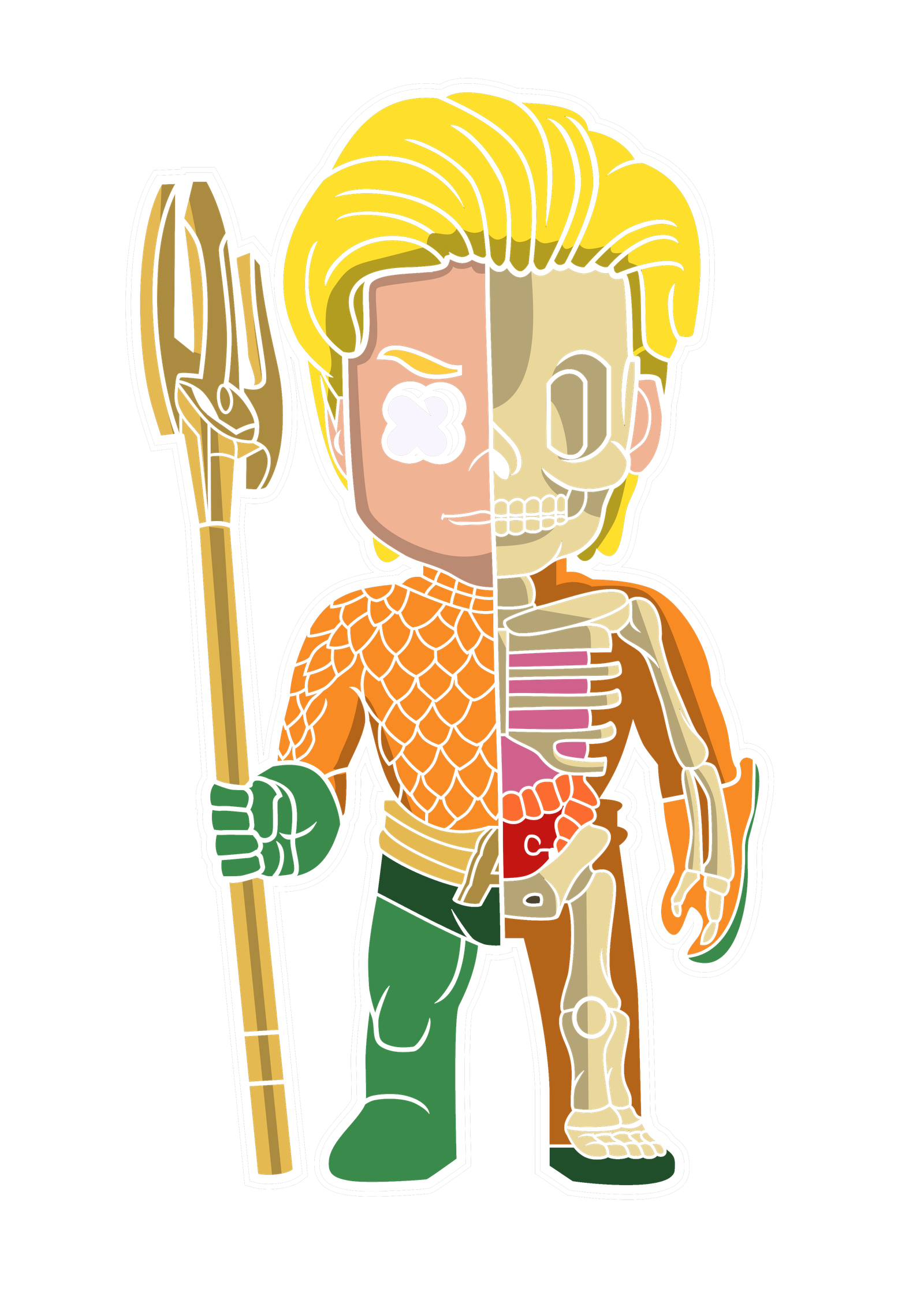 Aquaman Half Skeleton