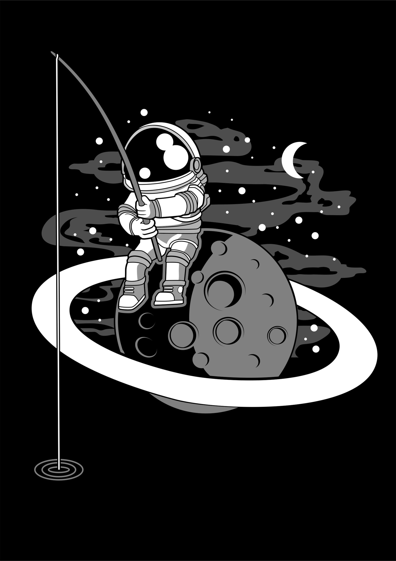 Astronaut Fishing