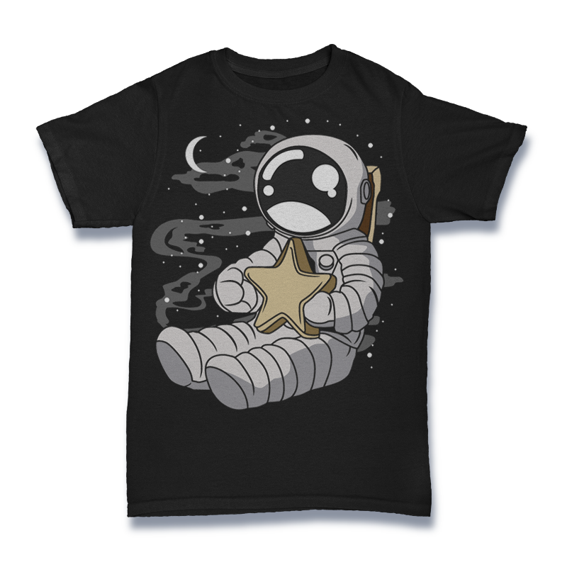 Astronaut Holding The Star Tshirt