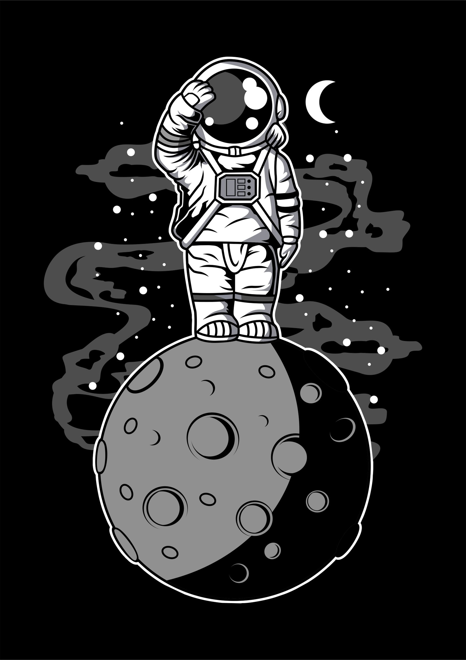 Astronaut Standing On The Moon SIM