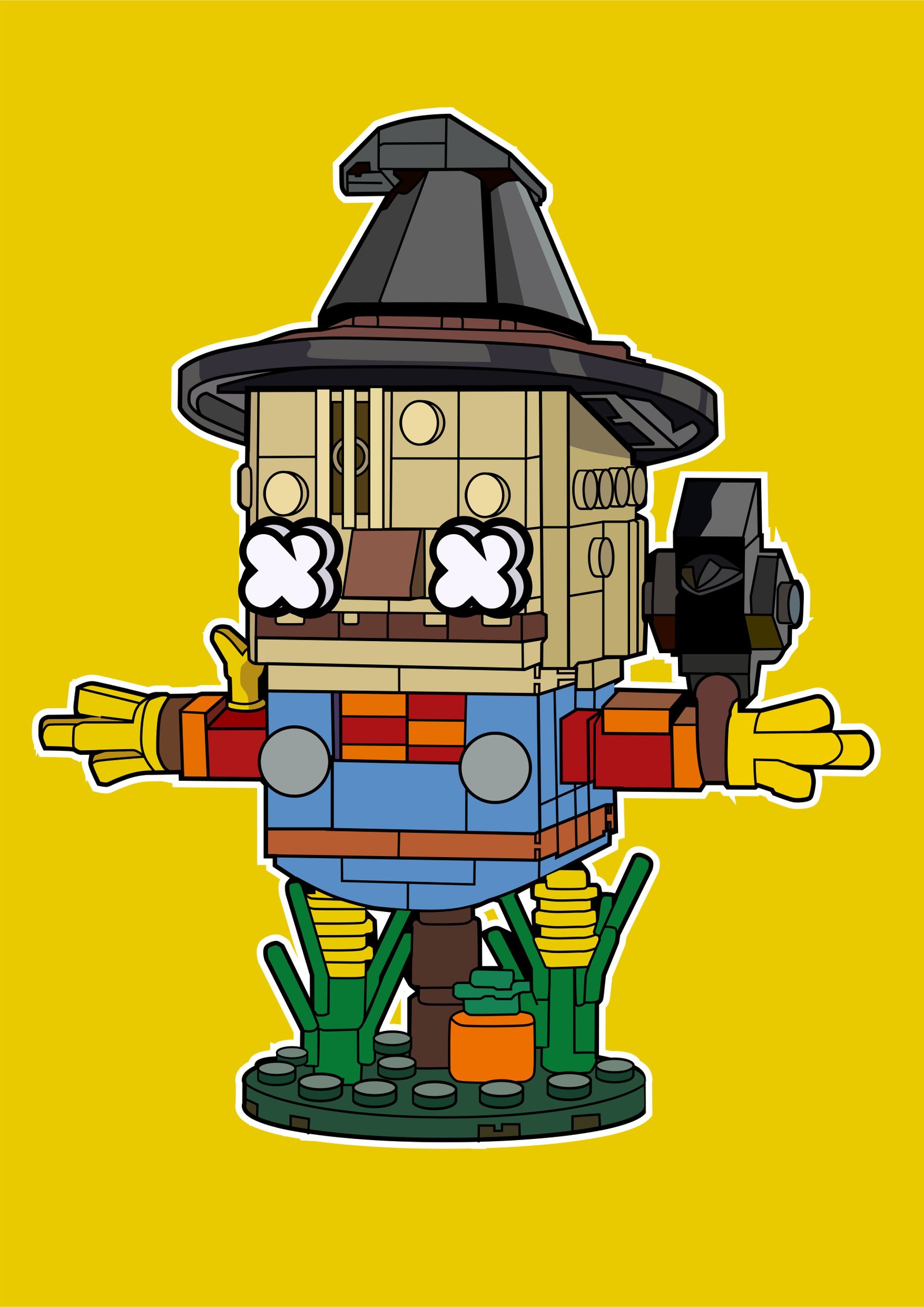 Brick Head Scarecrow