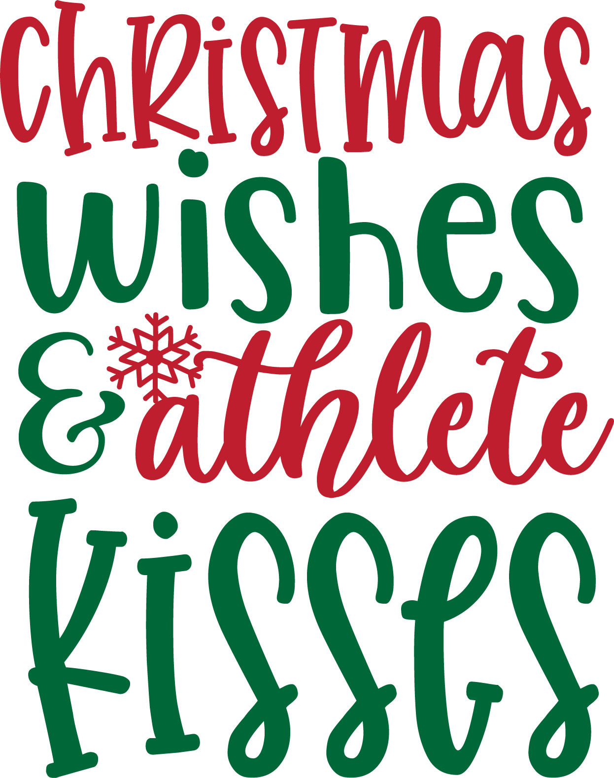 Christmas wishes athlete kisses