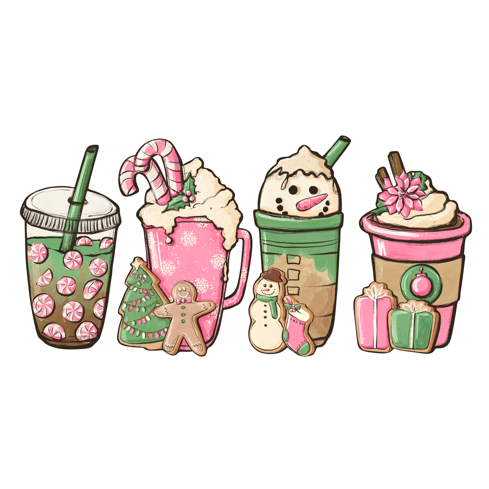 Christmas Coffee Pink Cut Ability