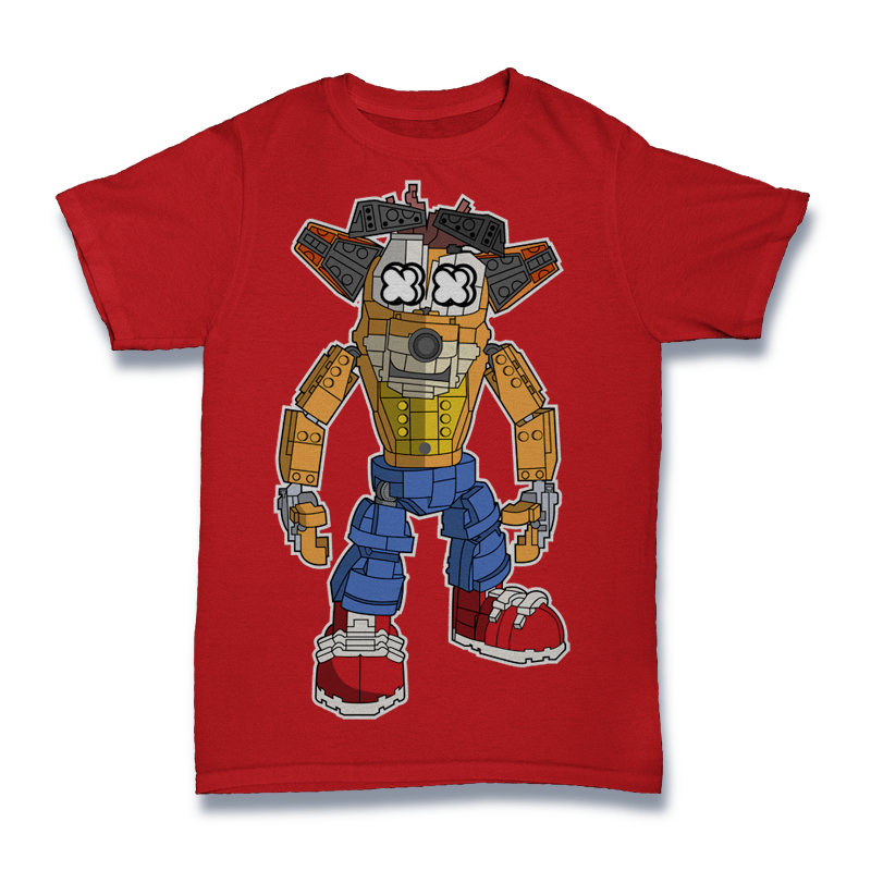 Crash Bandicot Lego Tshirt