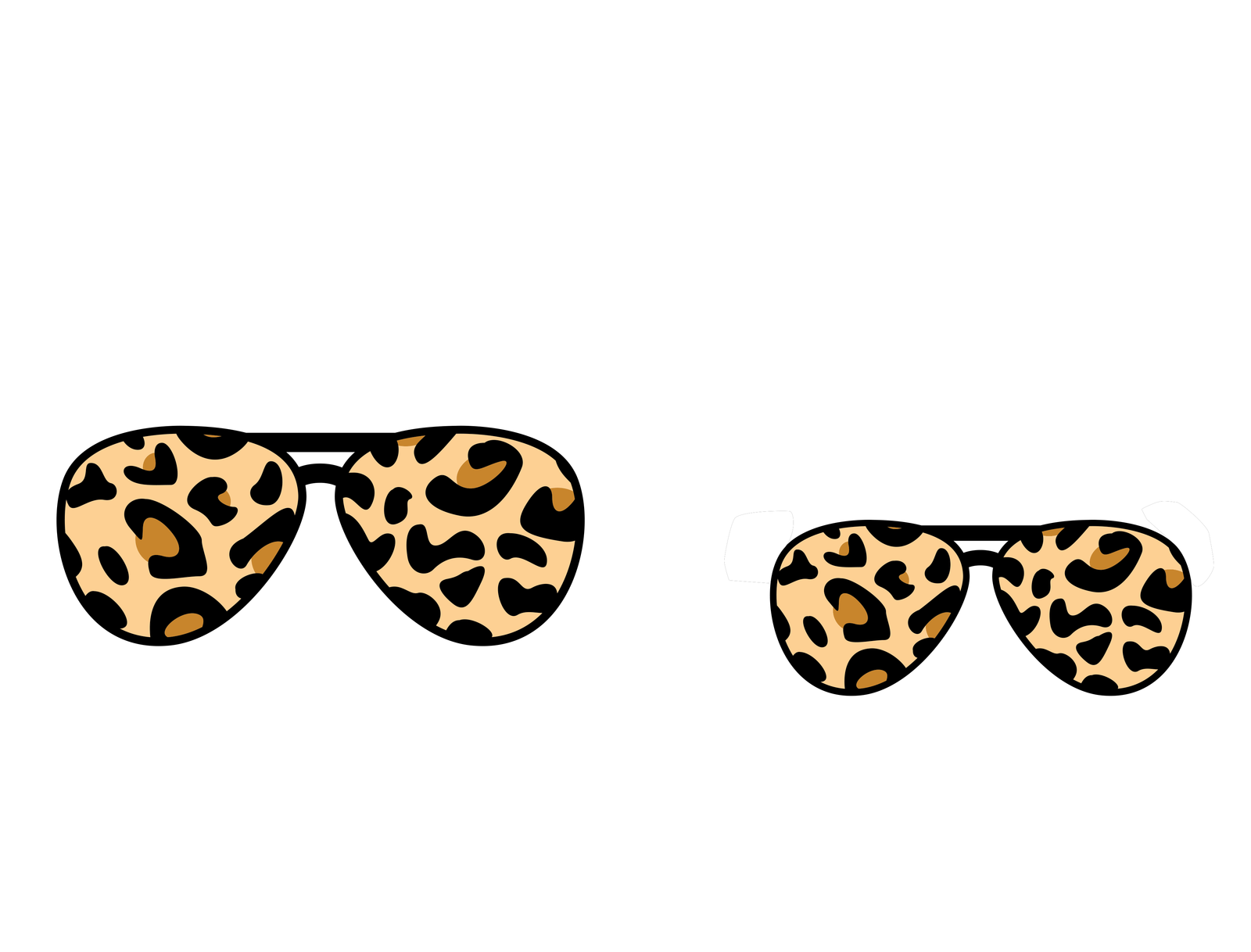 Dad – son Leopard Glasses