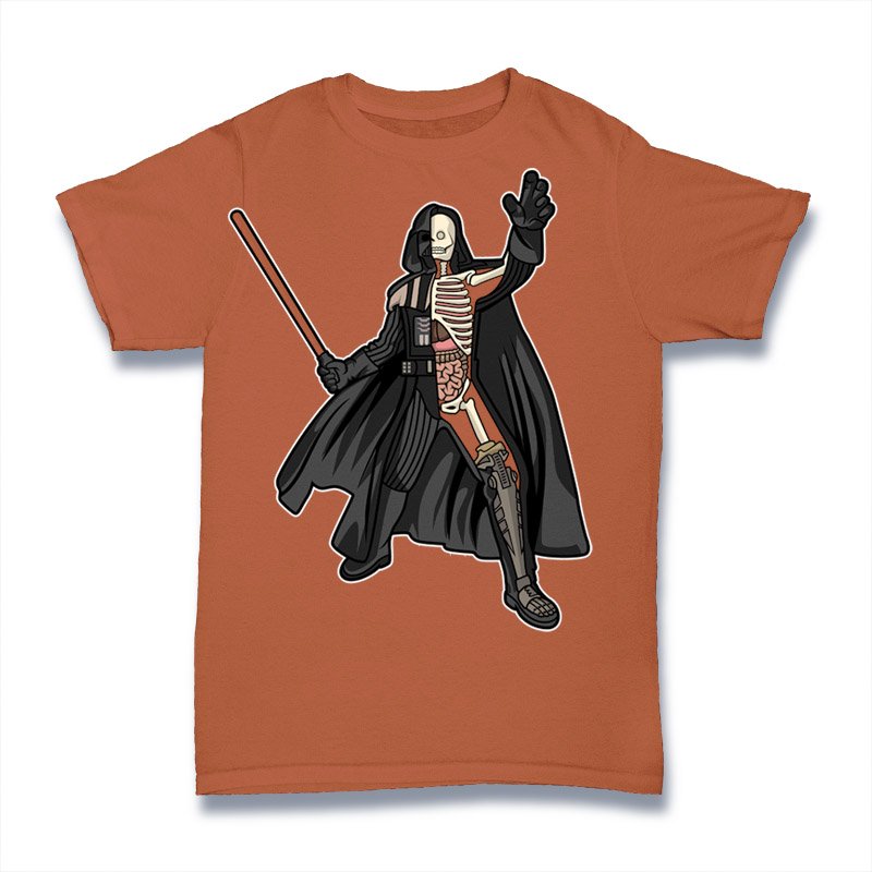 Darth Vader Half Skeleton Tshirt