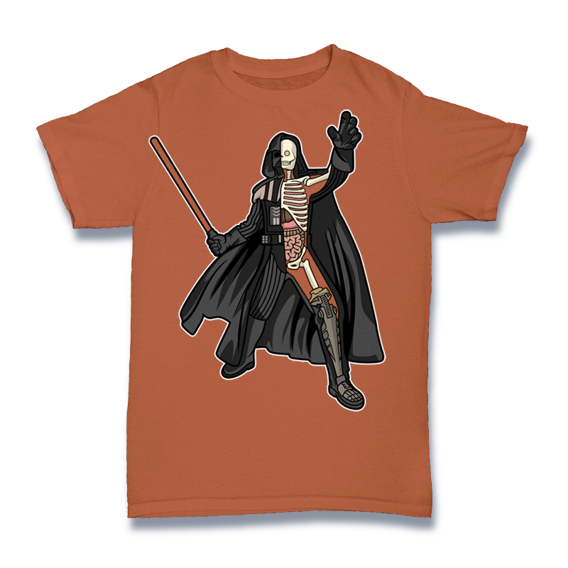 Darth Vader Half Skeleton Tshirt