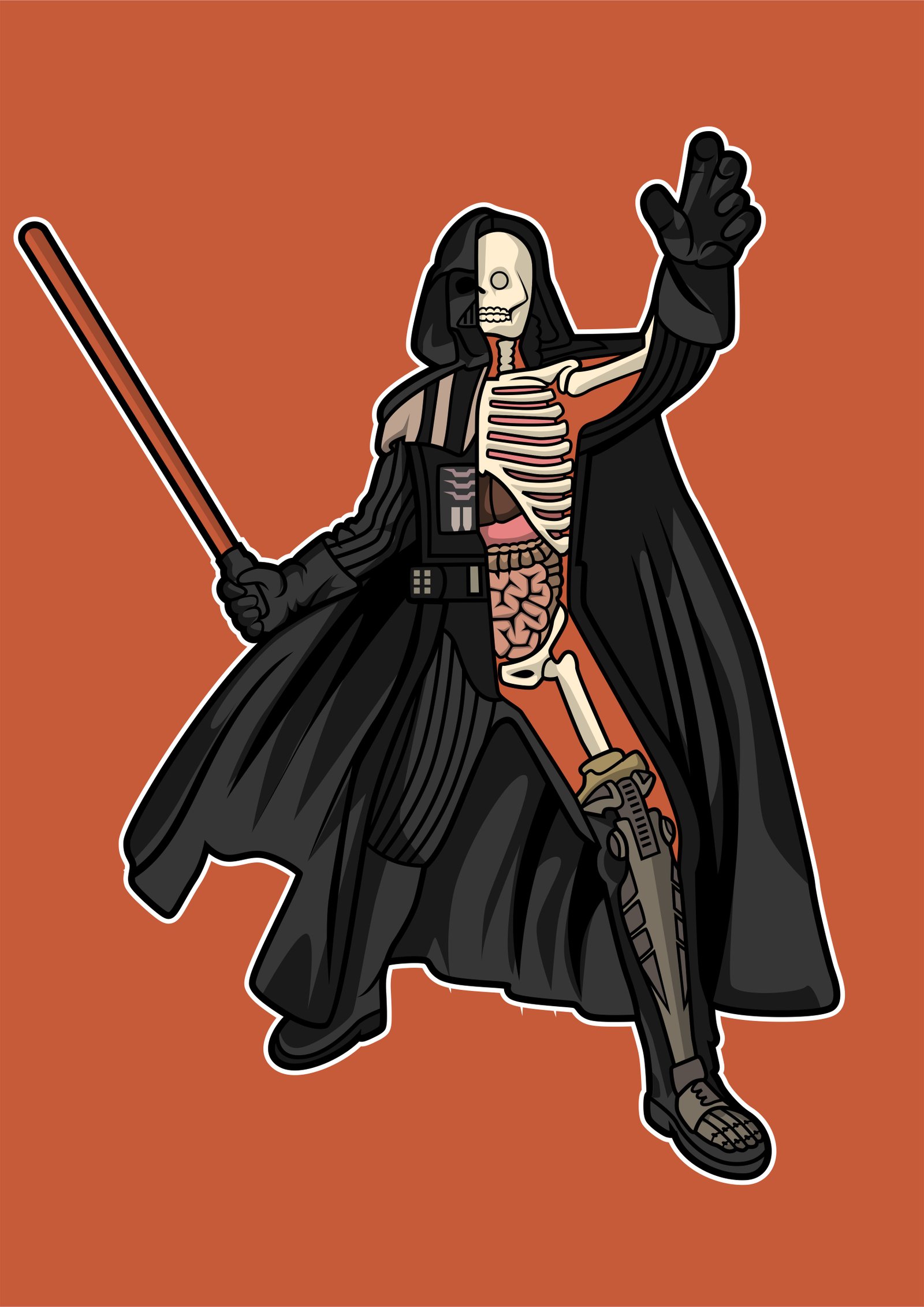 Darth Vader Half Skeleton
