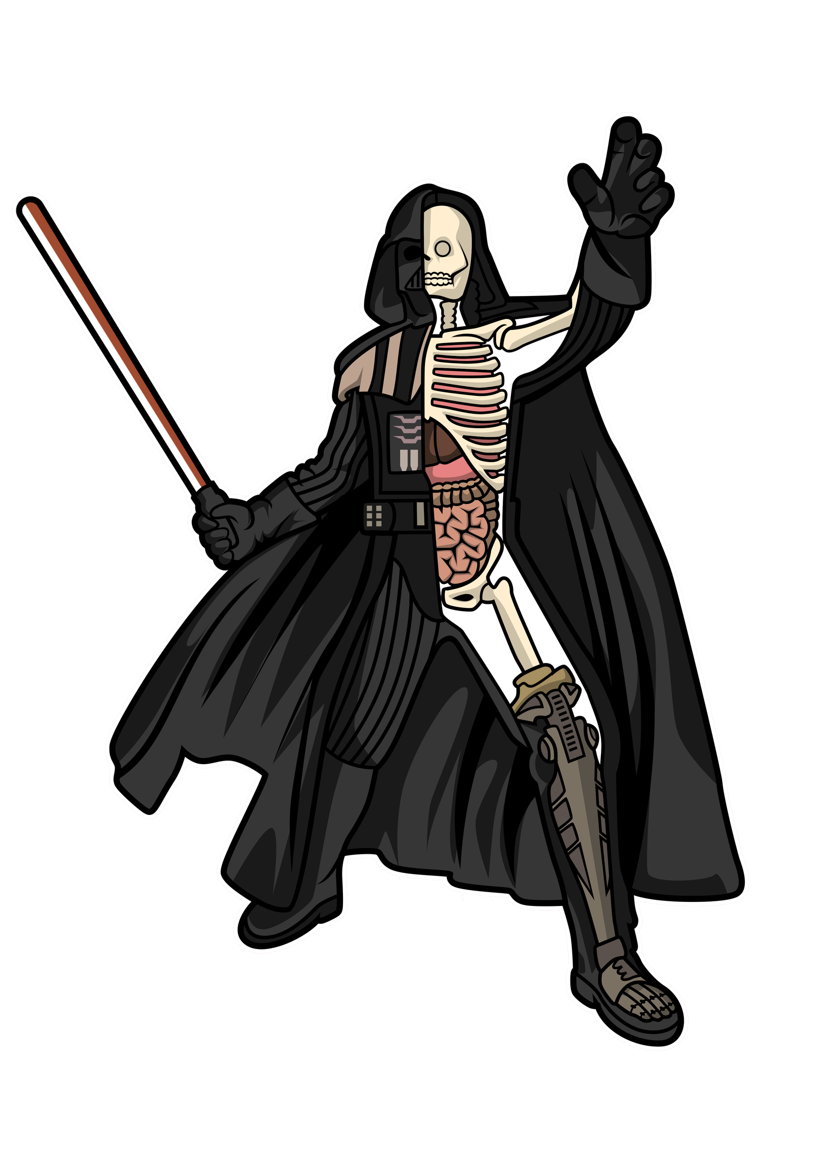 Darth Vader Half Skeleton