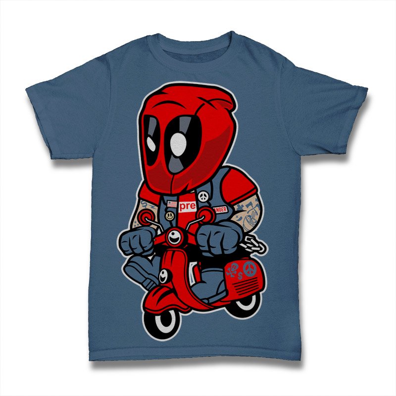 Dead Pool Scooter Tshirt