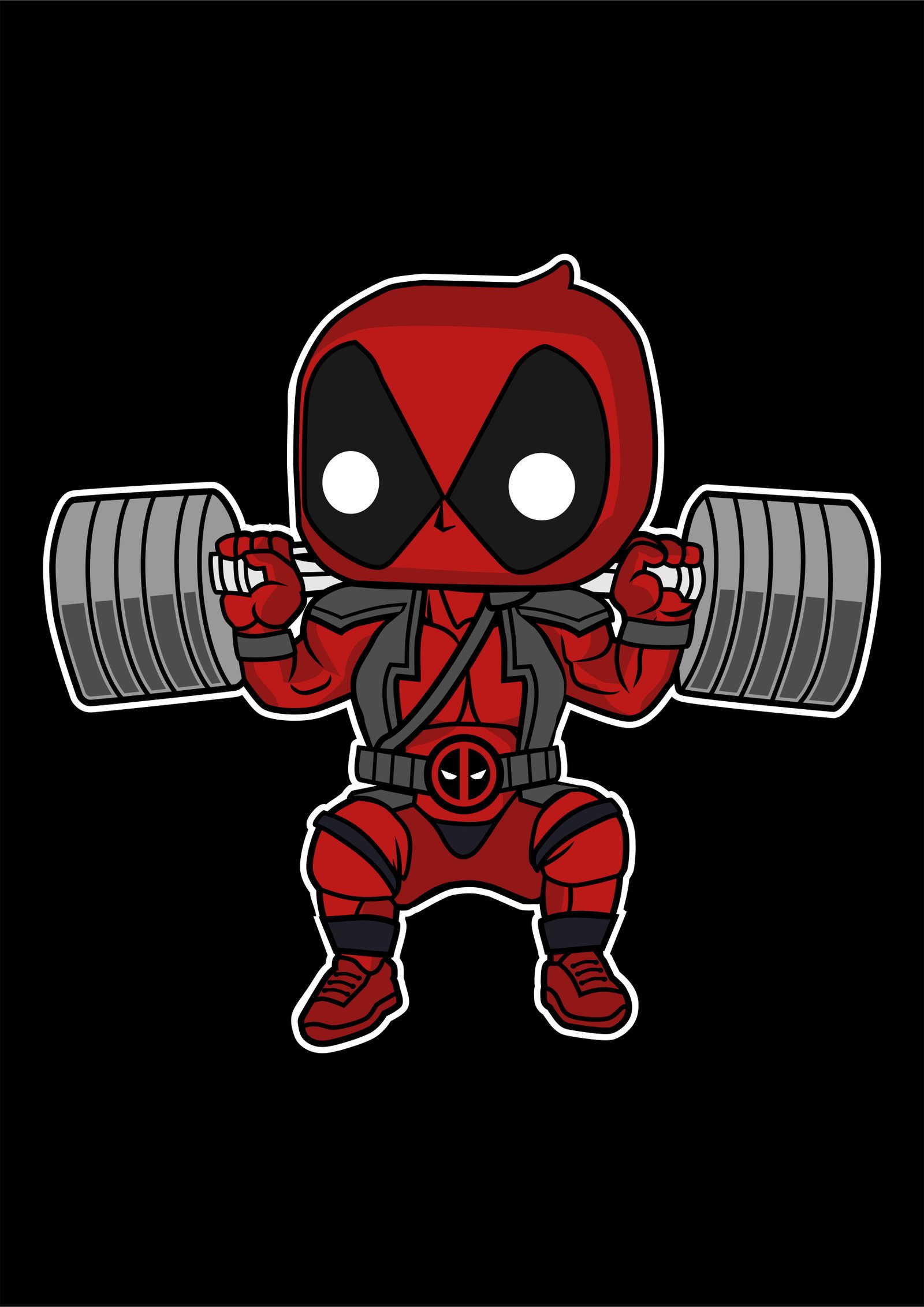 Deadpool Barbell Body Builder