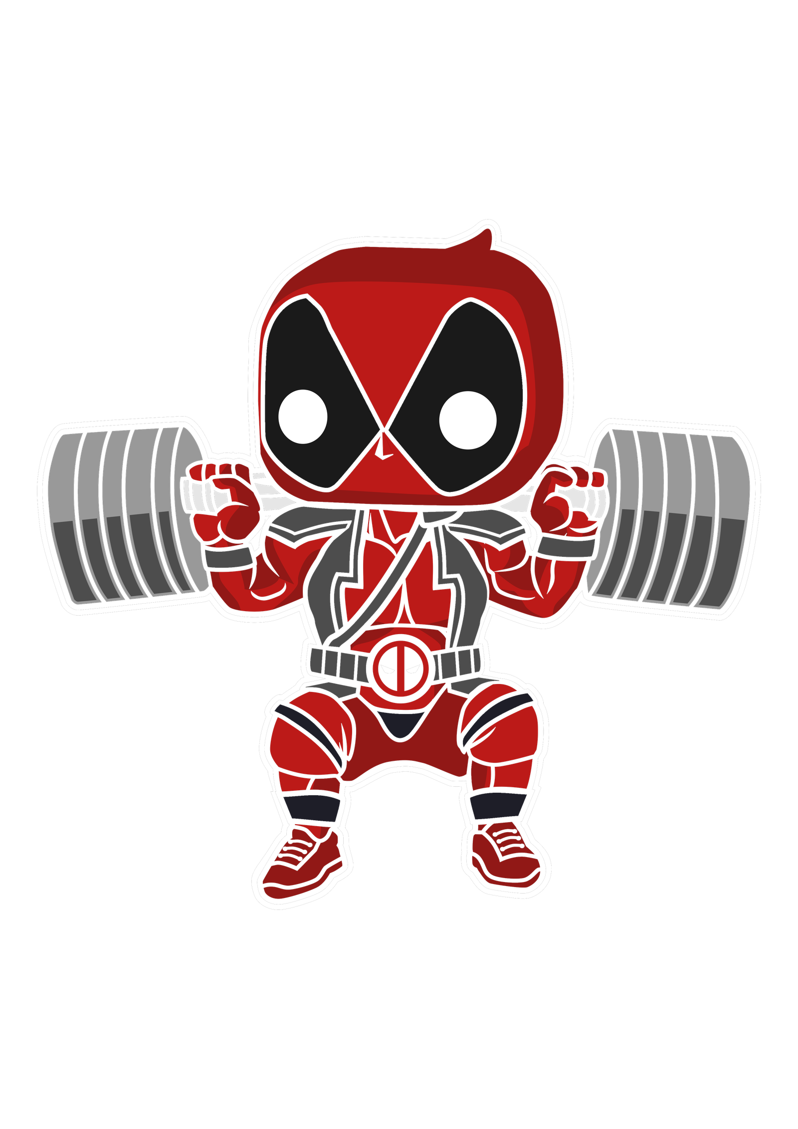 Deadpool Barbell Body Builder