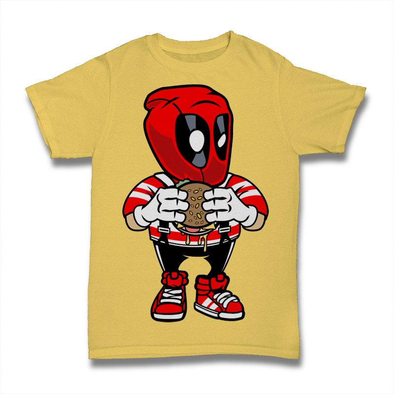 Deadpool Eat Burger Tshirt