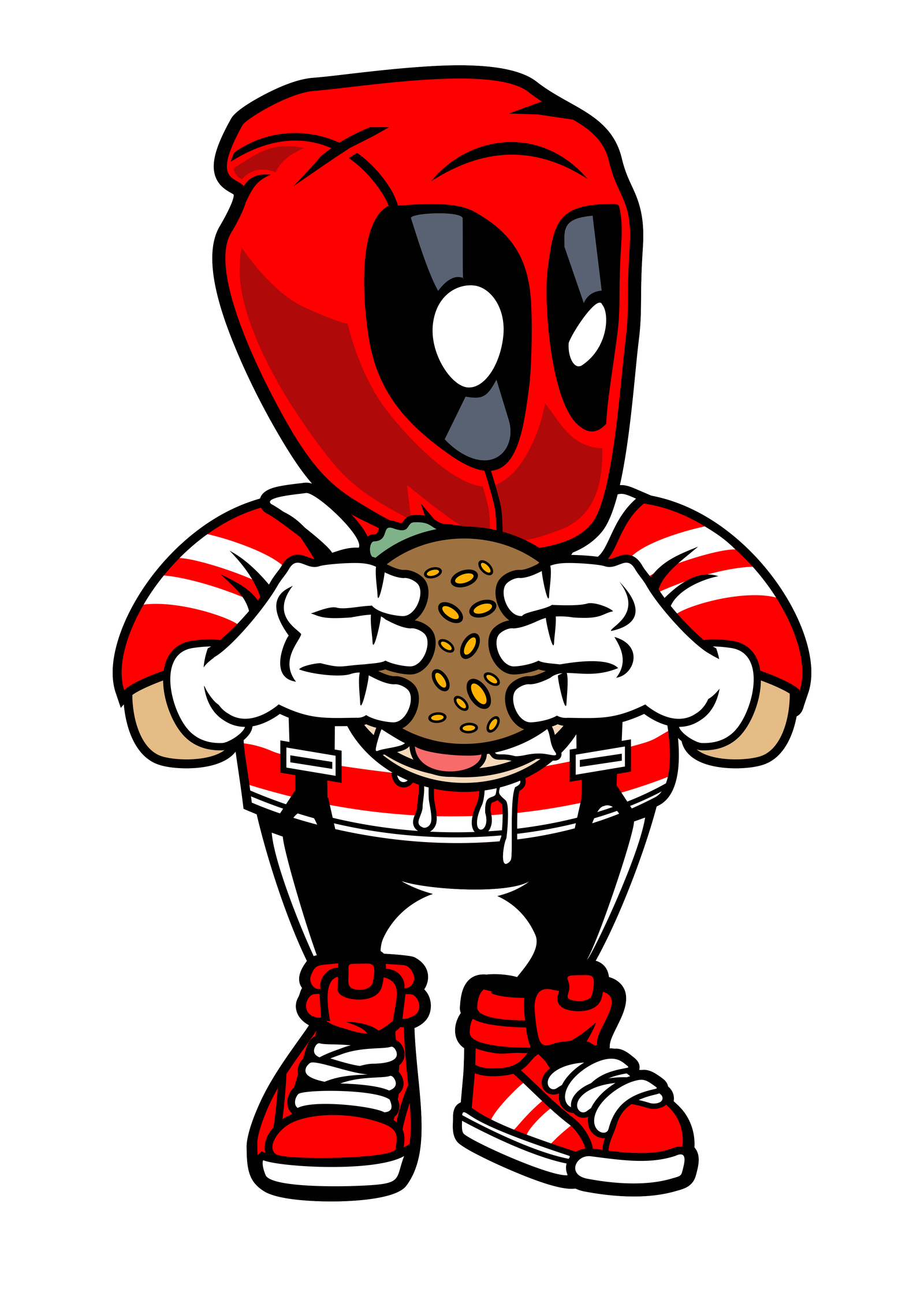 Deadpool Eat Burger
