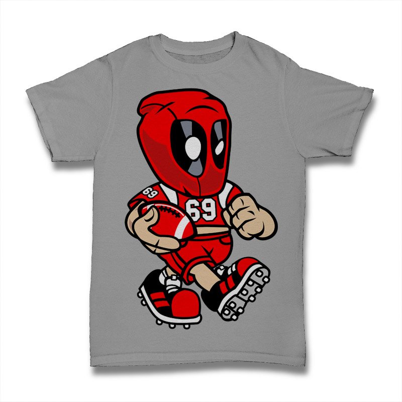 Deadpool Football Tshirt