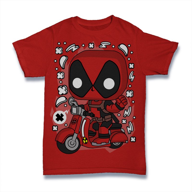 Deadpool Scooter Tshirt