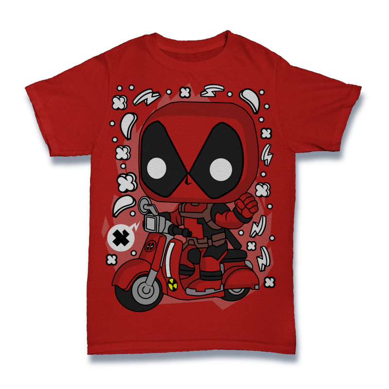 Deadpool Scooter Tshirt