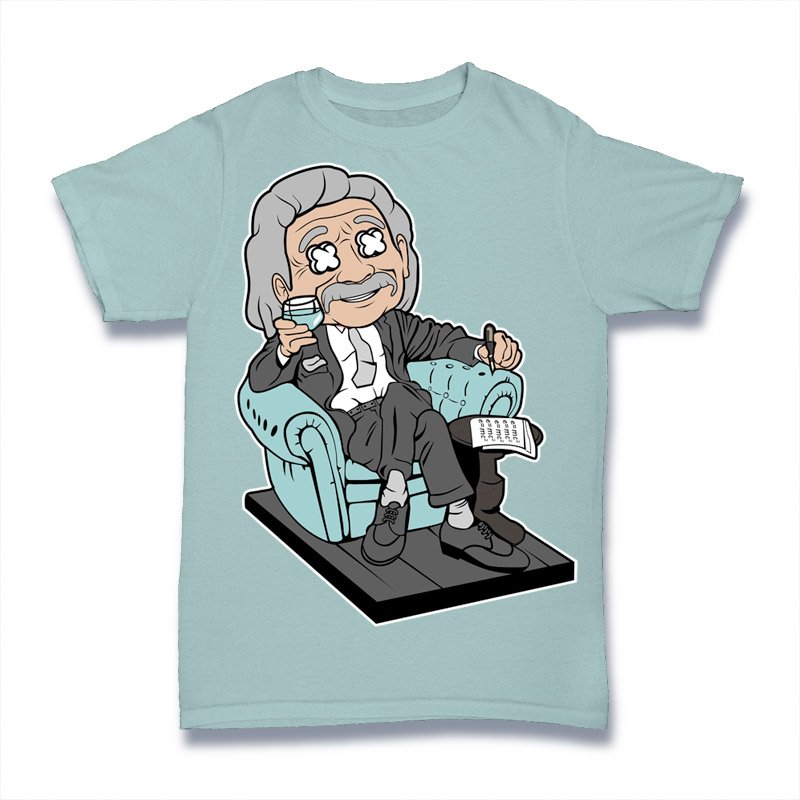 Einstein Drinking And Relax Tshirt