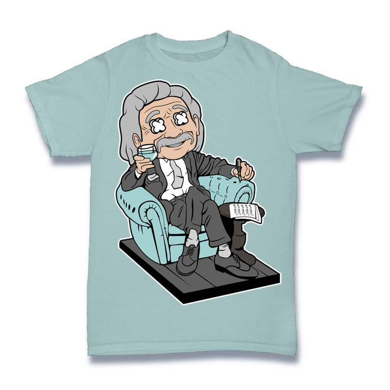 Einstein Drinking And Relax Tshirt