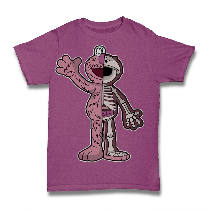 Elmo Half Skeleton Tshirt