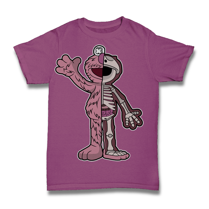 Elmo Half Skeleton Tshirt