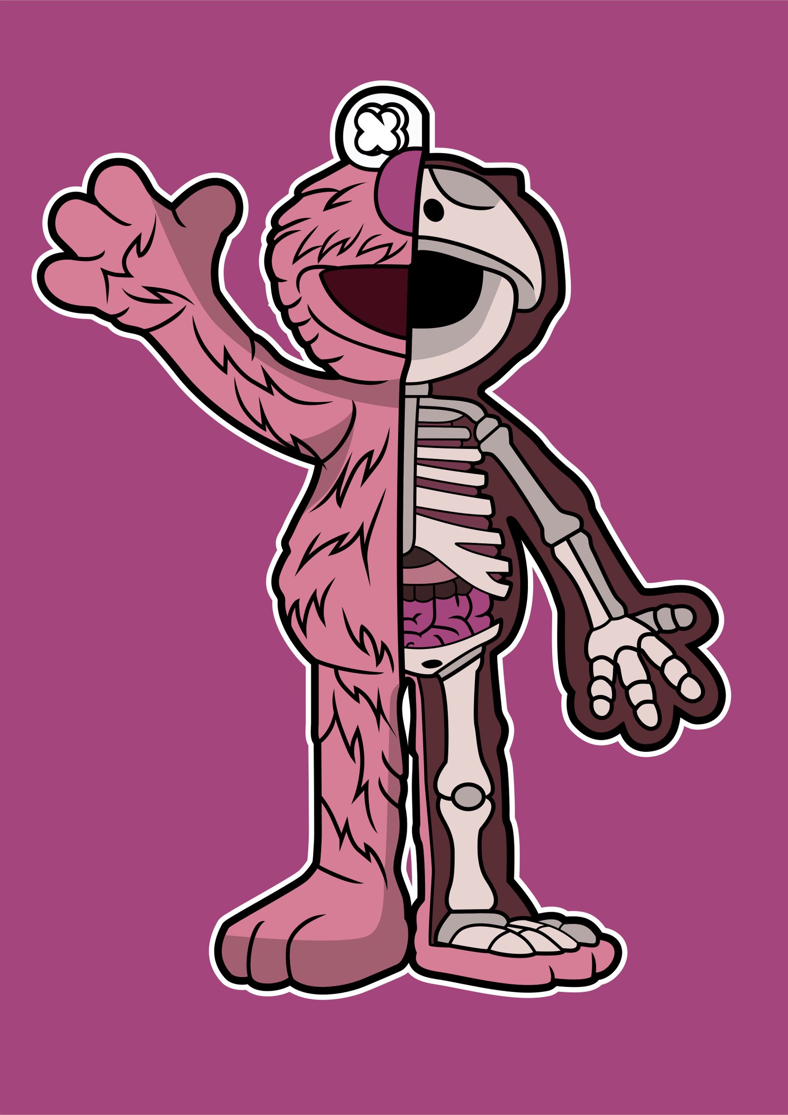 Elmo Half Skeleton