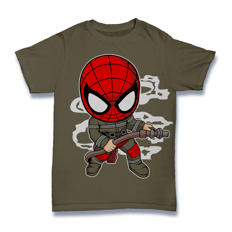 Firefighter Spidy Tshirt