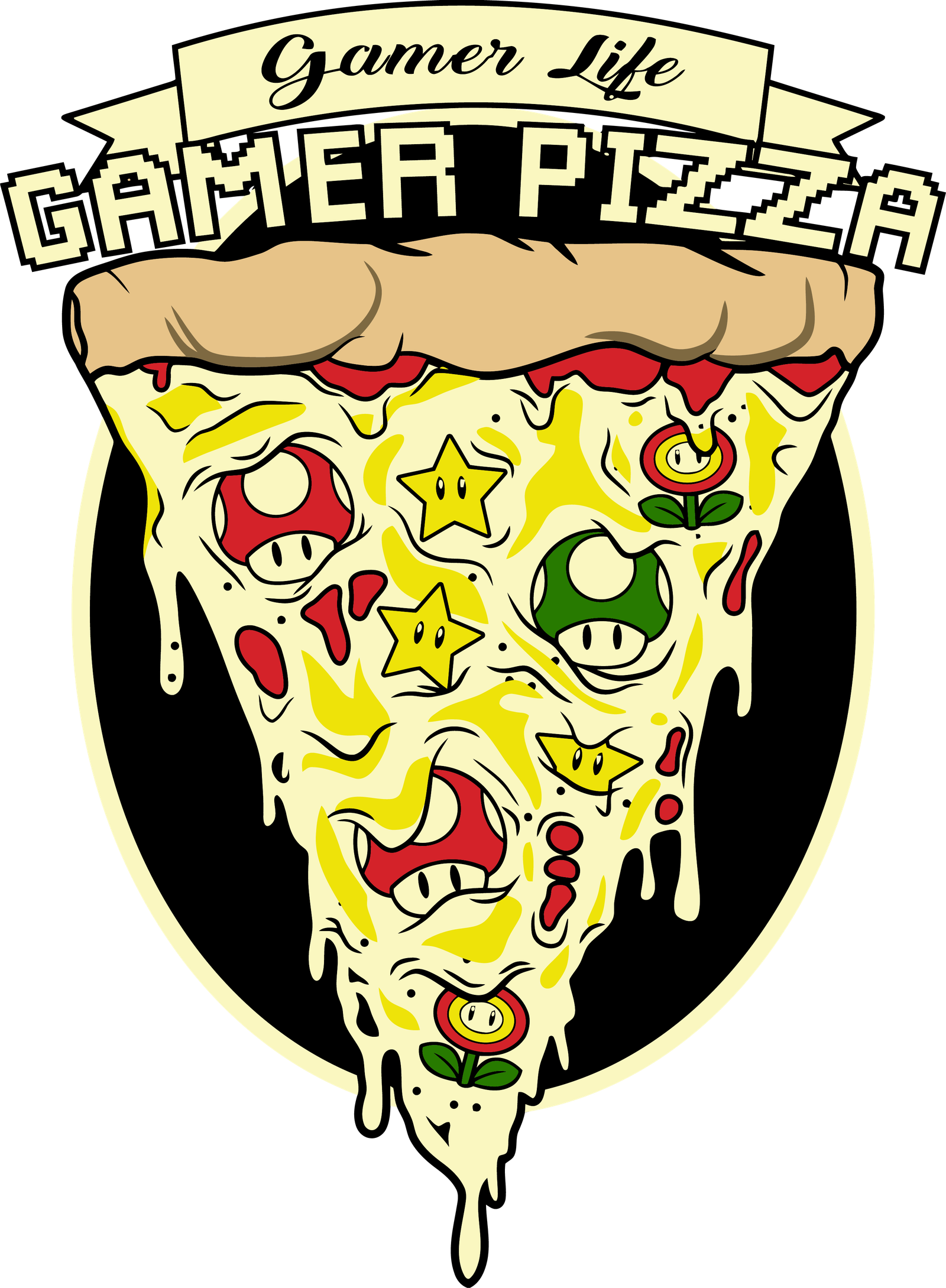 Gamer Pizza Black