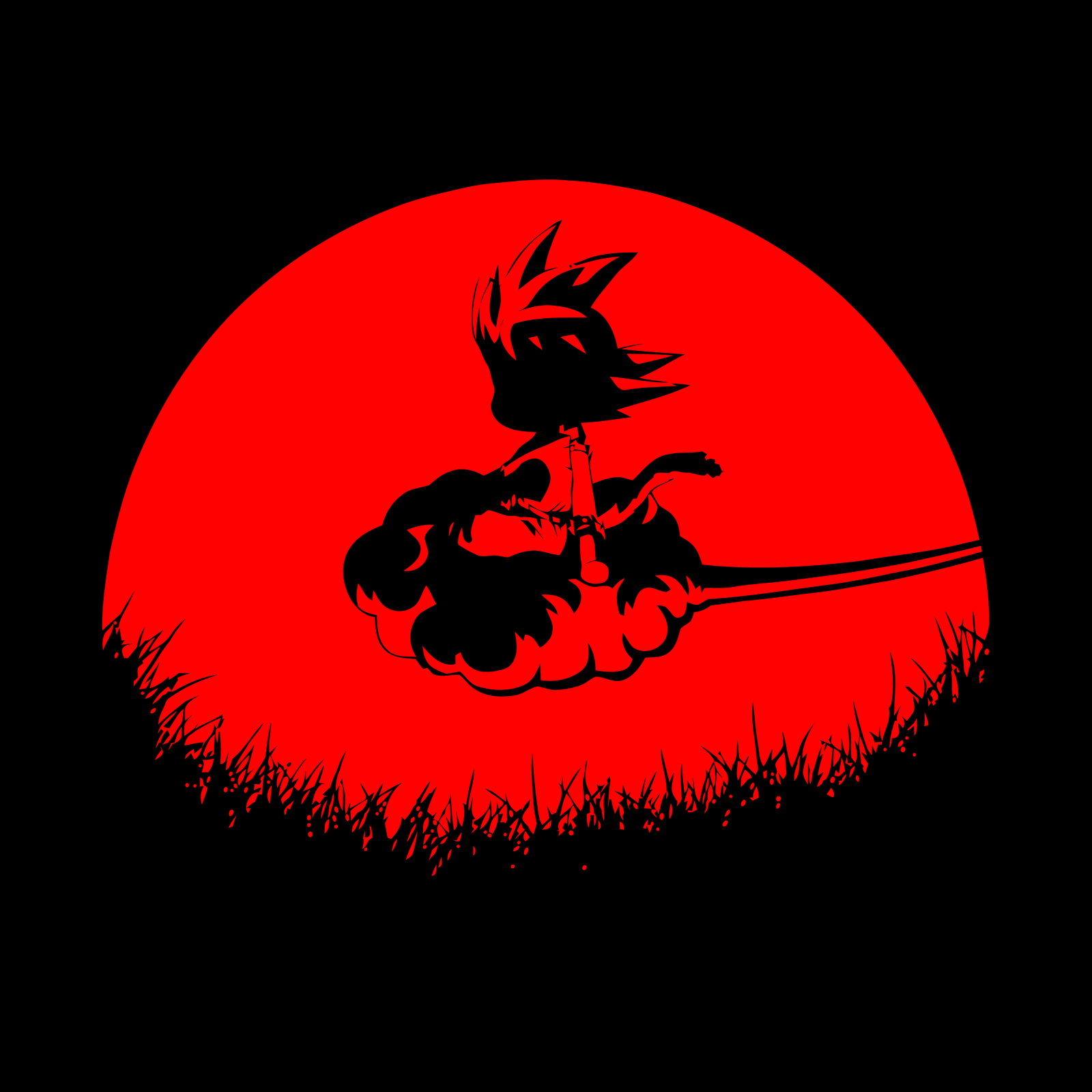 Goku Luna Roja-POLO Black
