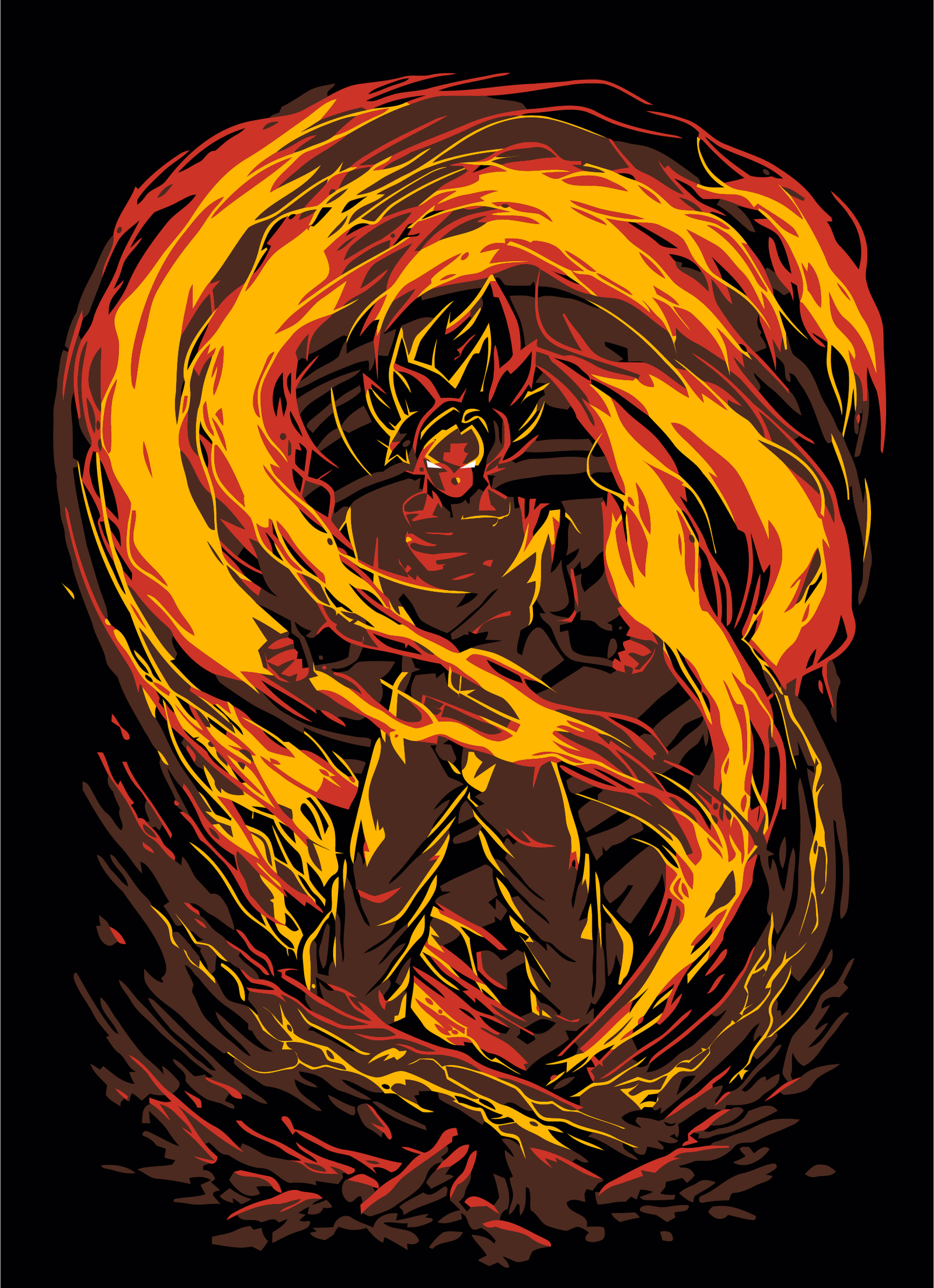 Goku power red Black
